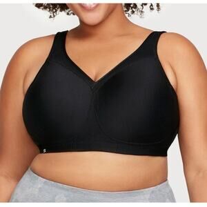Glamorise Sport 34DD Black MagicLift Seamless Wirefree Sports Bra 1006